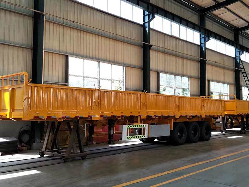 3 Axle 4Axle Dropside Sidewall Semi Trailer